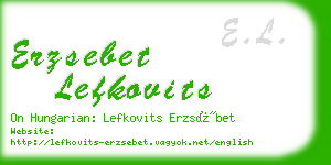 erzsebet lefkovits business card